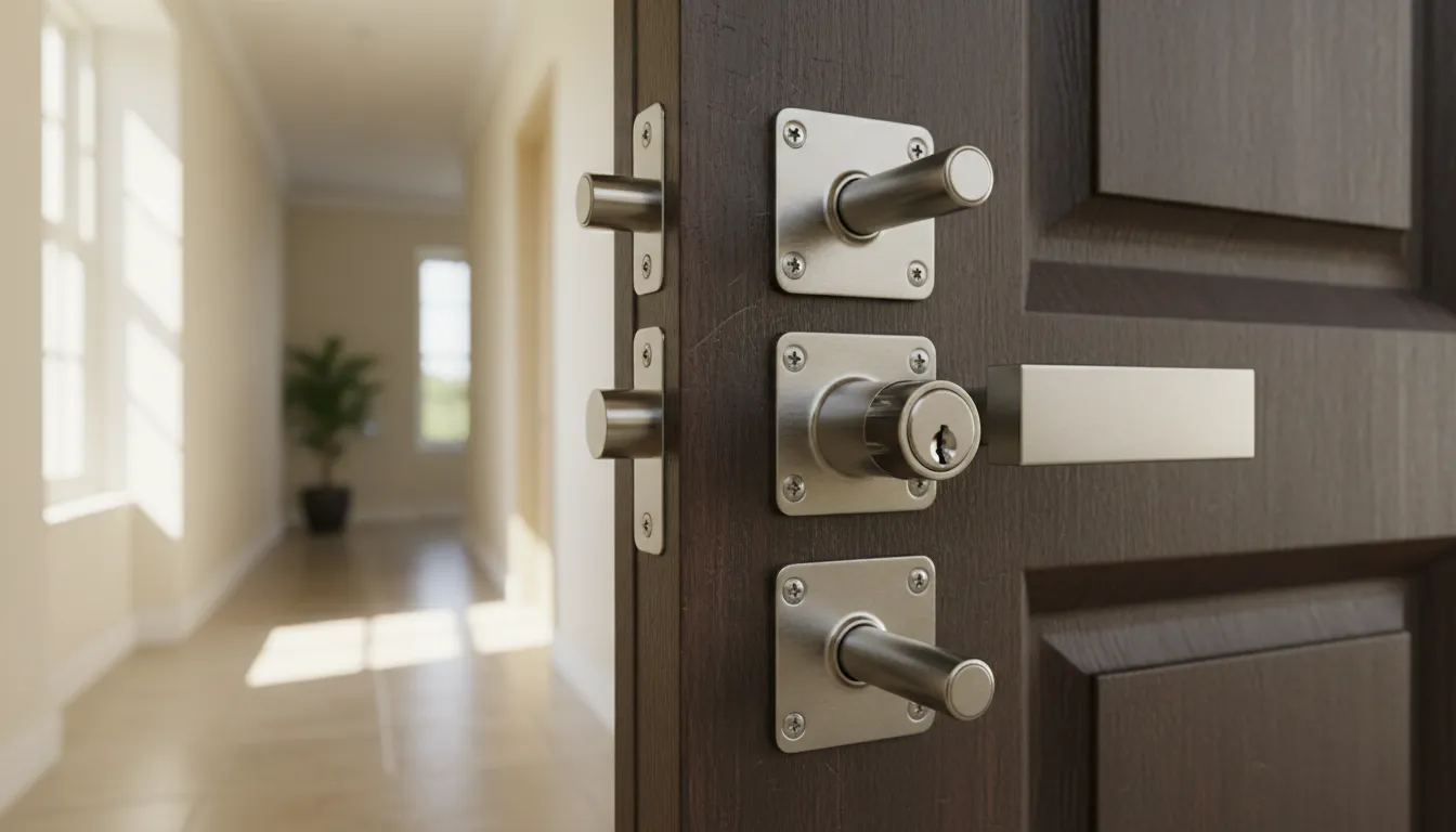 Zoom pe cilindru avansat de securitate la ușa de exterior